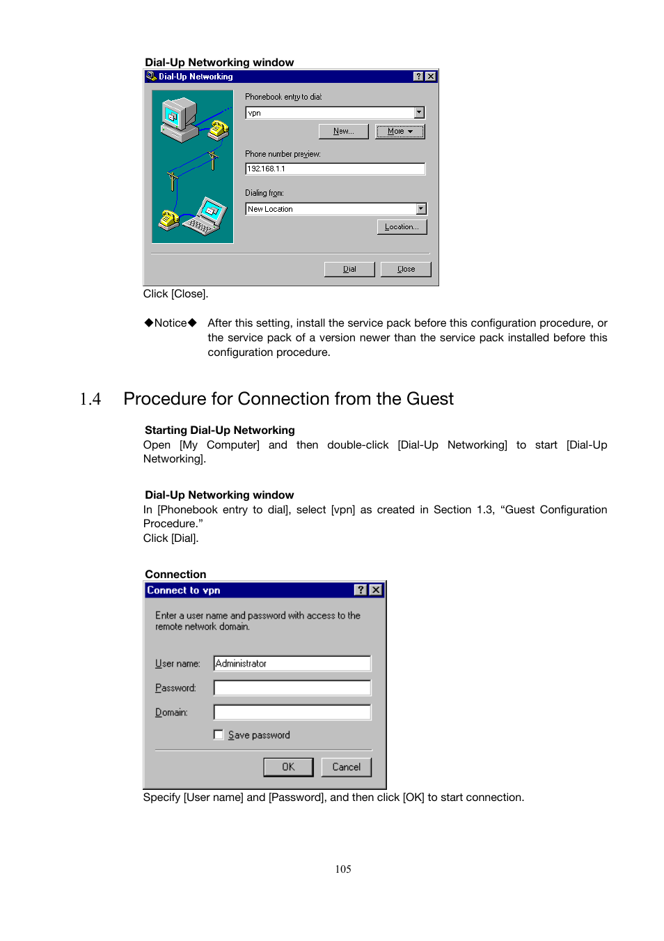 4 procedure for connection from the guest | Toshiba Magnia 3200 User Manual | Page 115 / 145