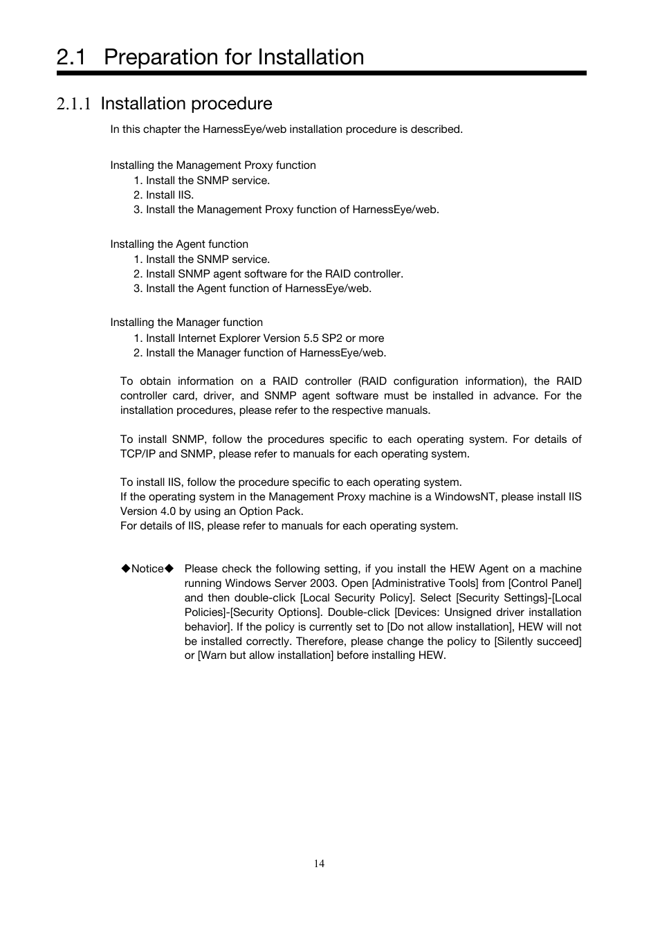 Preparation for installation, Installation procedure, 1 preparation for installation | 1 installation procedure | Toshiba Magnia 3200 User Manual | Page 24 / 145