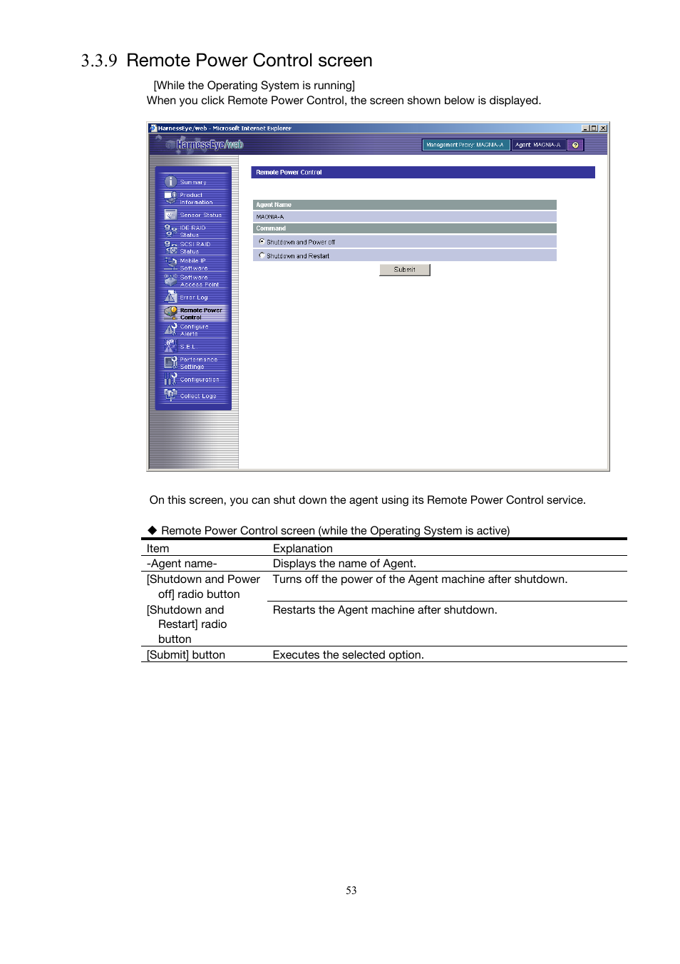 Remote power control screen, 9 remote power control screen), 9 remote power control screen | Toshiba Magnia 3200 User Manual | Page 63 / 145