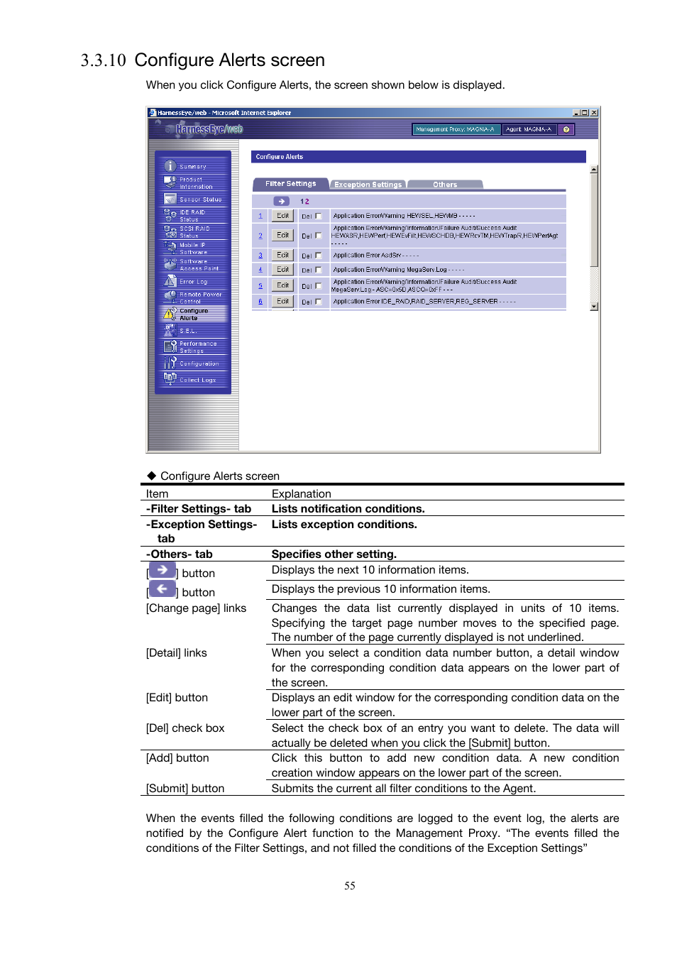 Configure alerts screen, 10 configure alerts screen), 10 configure alerts screen | Toshiba Magnia 3200 User Manual | Page 65 / 145