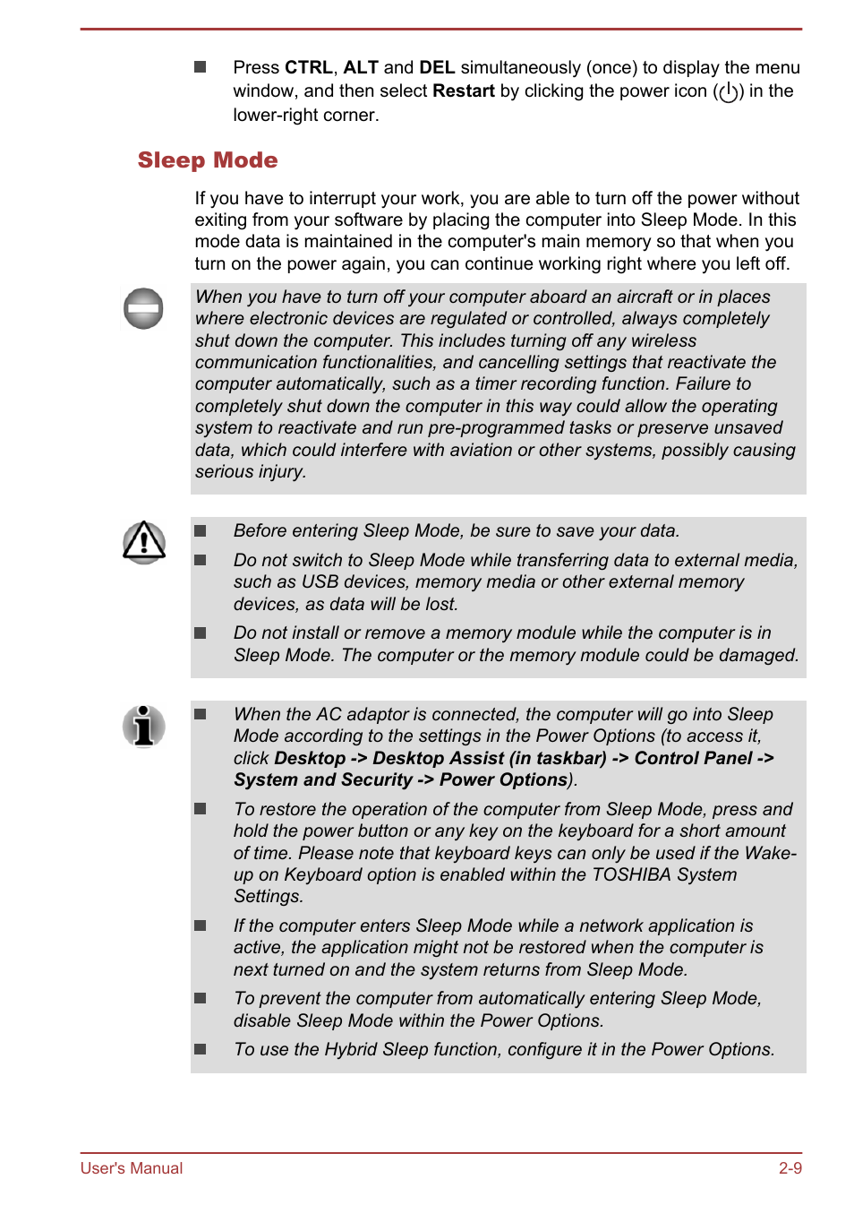 Sleep mode | Toshiba Satellite Pro L70-A User Manual | Page 27 / 140