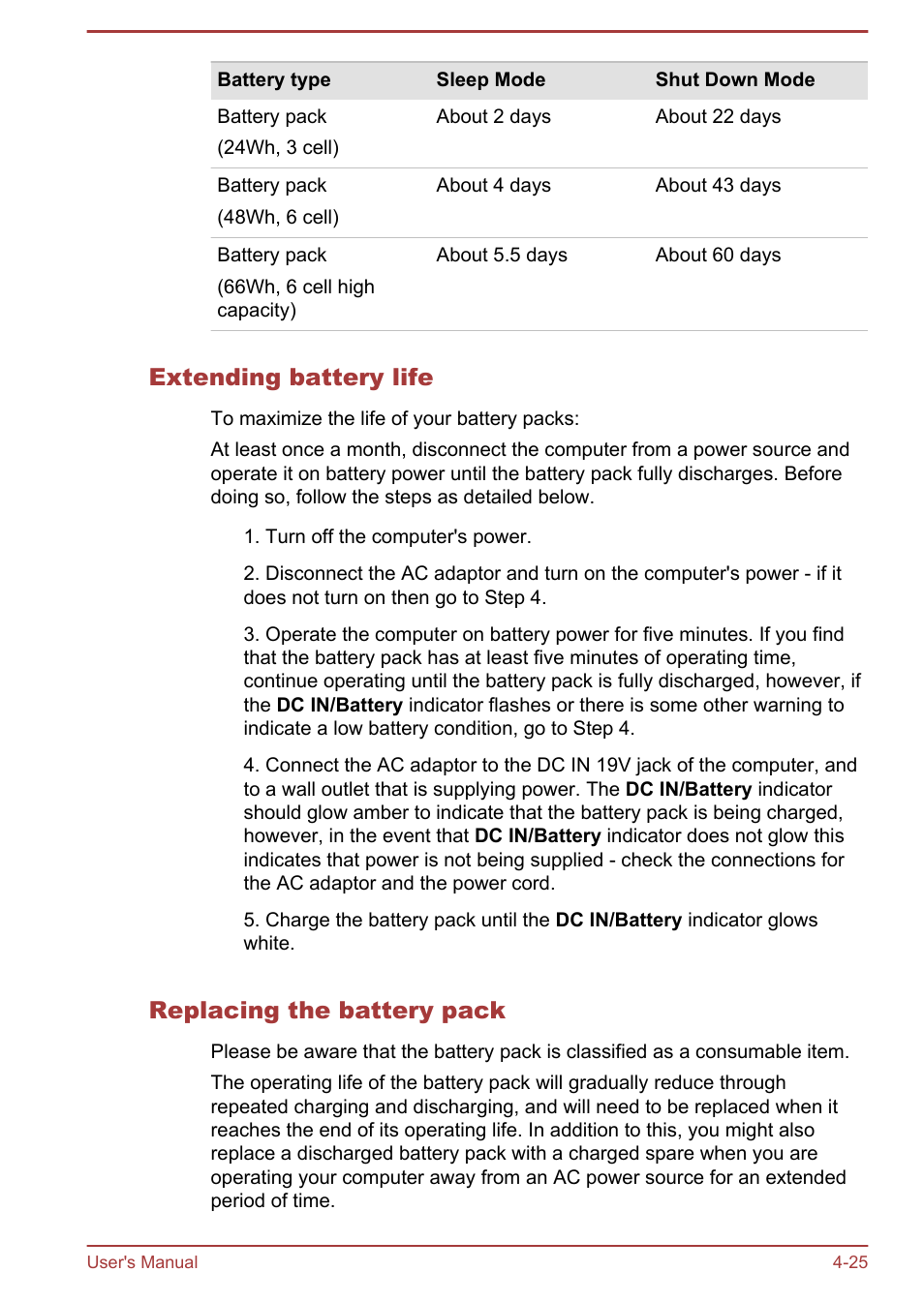 Extending battery life, Replacing the battery pack | Toshiba Satellite Pro L70-A User Manual | Page 70 / 140