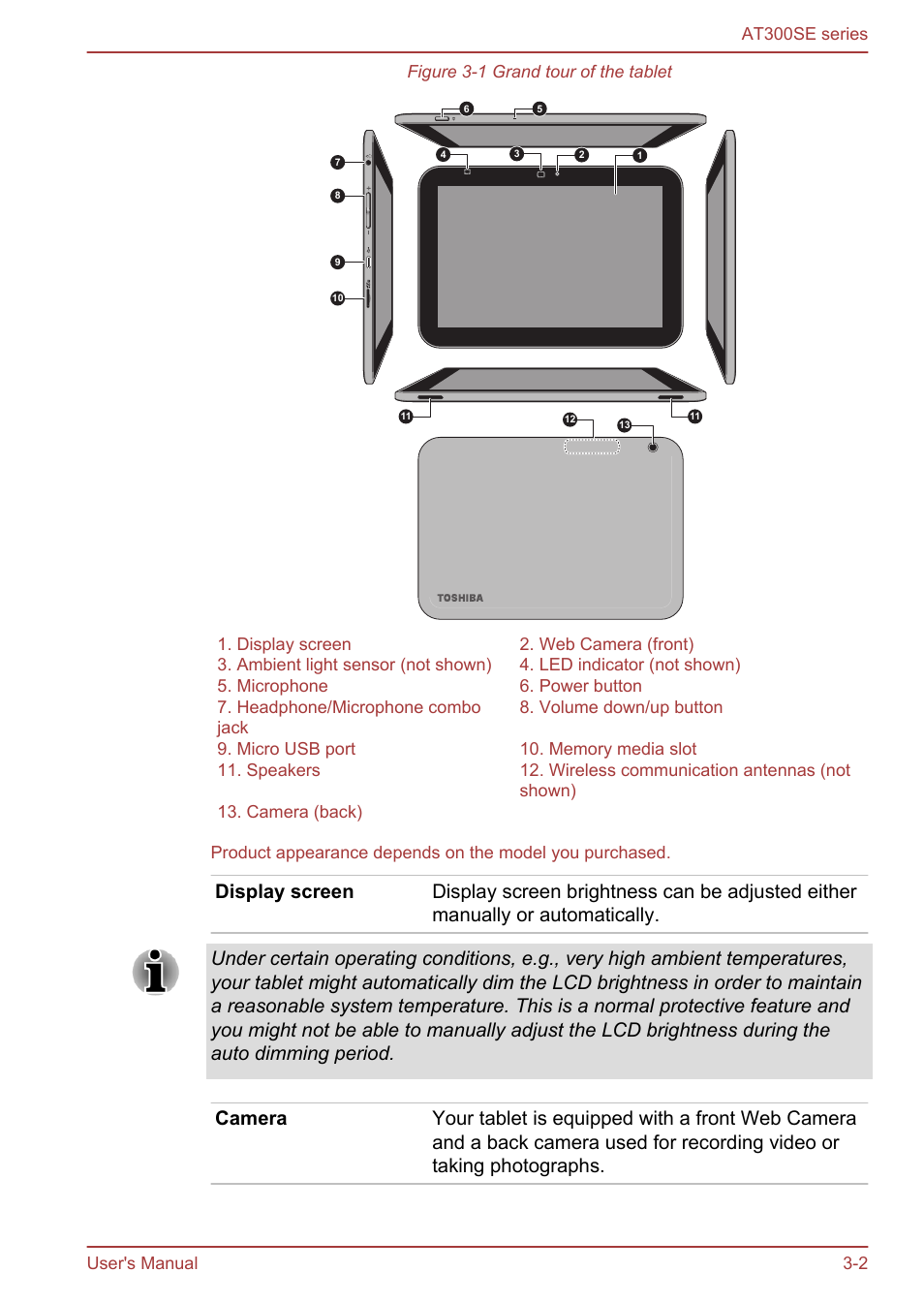 Toshiba AT300SE-B User Manual | Page 15 / 80