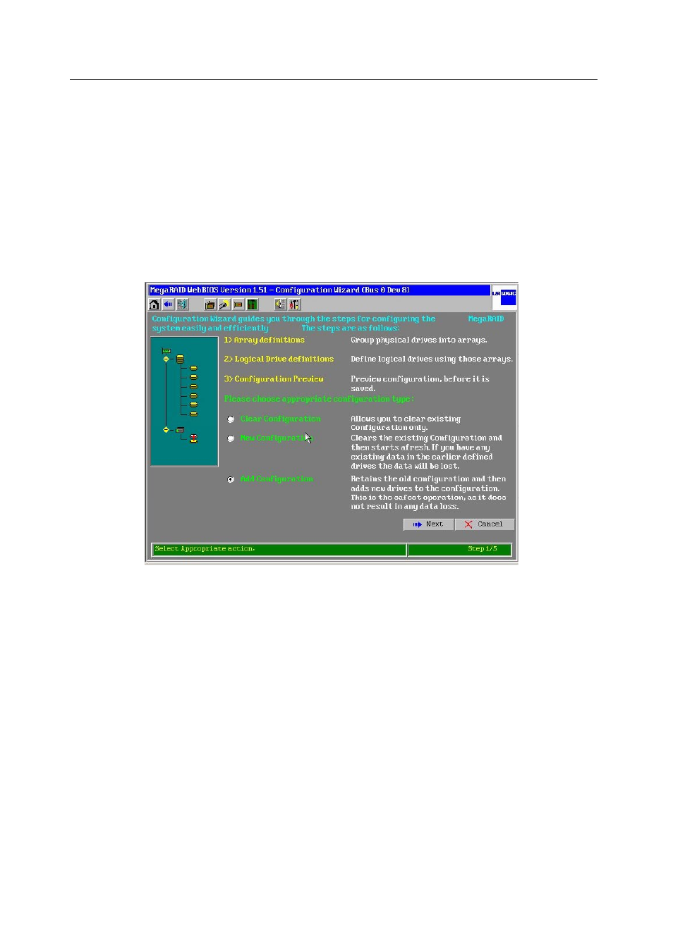 Configuration wizard, Select configuration | Toshiba Magnia 560S User Manual | Page 151 / 236