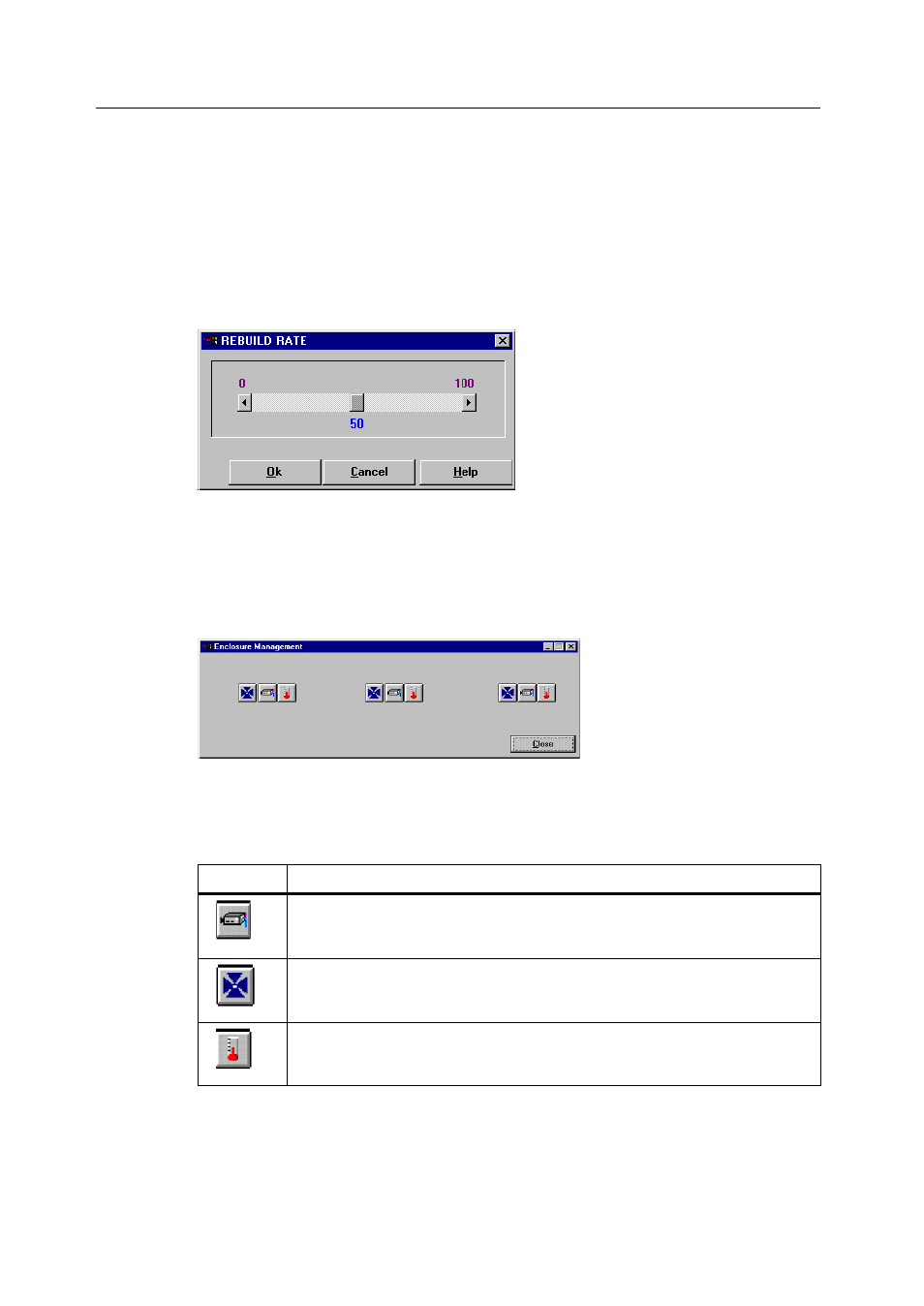 Rebuild rate, Enclosure management | Toshiba Magnia 560S User Manual | Page 184 / 236