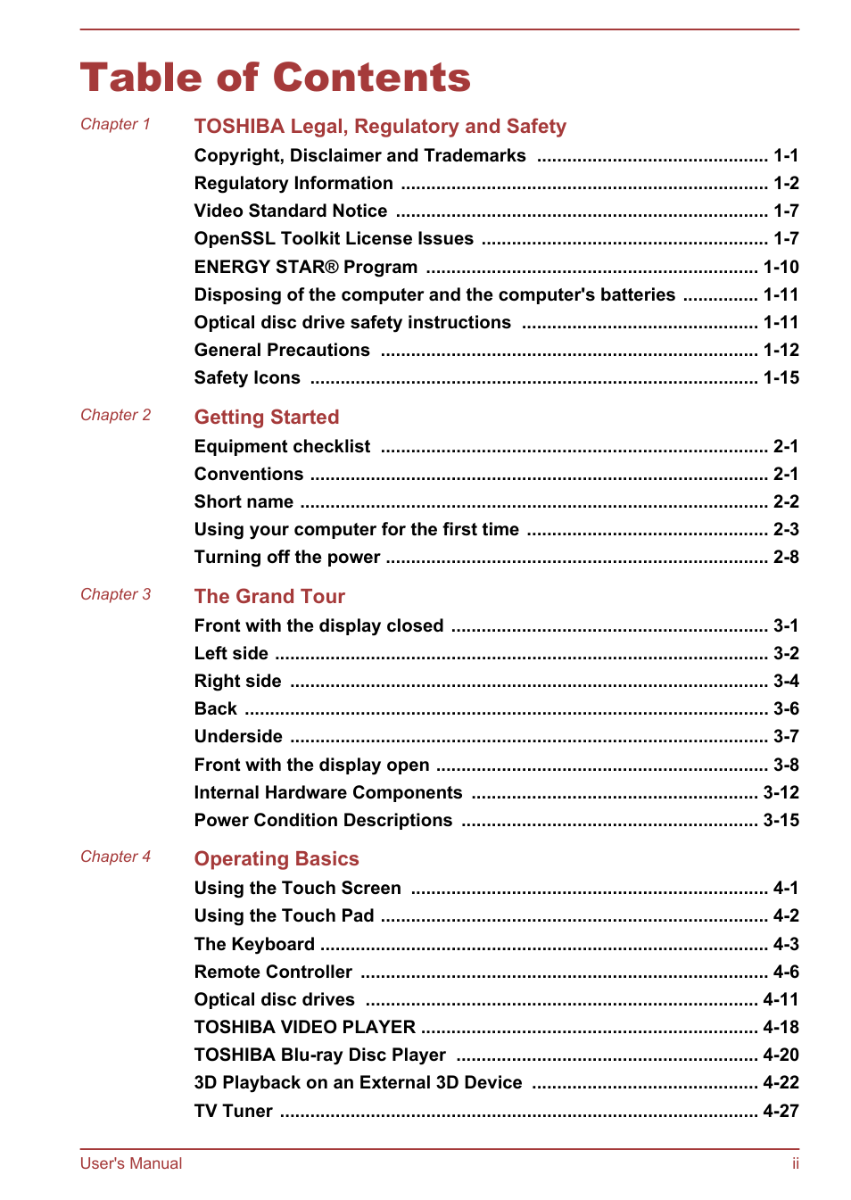 Toshiba Satellite P70-A User Manual | Page 2 / 159