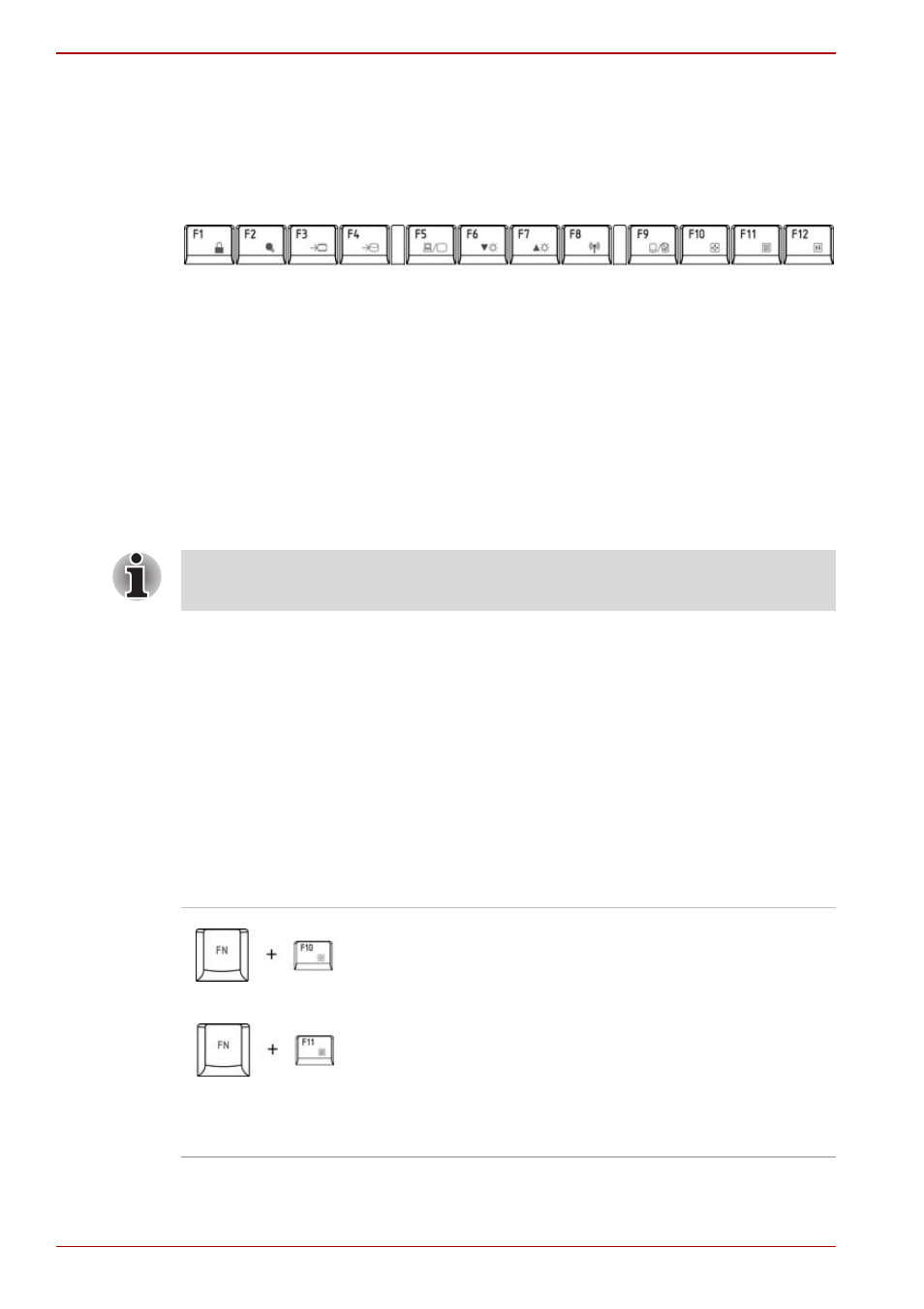 Function keys: f1 … f12, Soft keys: fn key combinations | Toshiba Satellite A300D User Manual | Page 106 / 204