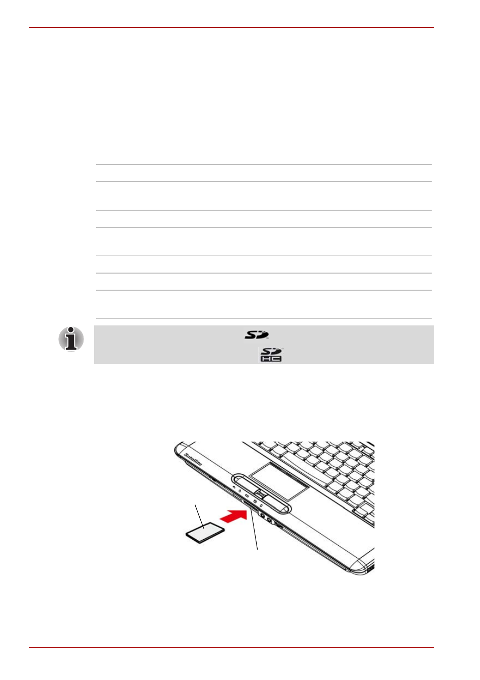 Multiple digital media card slot, Multiple digital media card slot -4, Installing a sd/sdhc/ms/ms pro/mmc/xd card | Toshiba Satellite A300D User Manual | Page 138 / 204