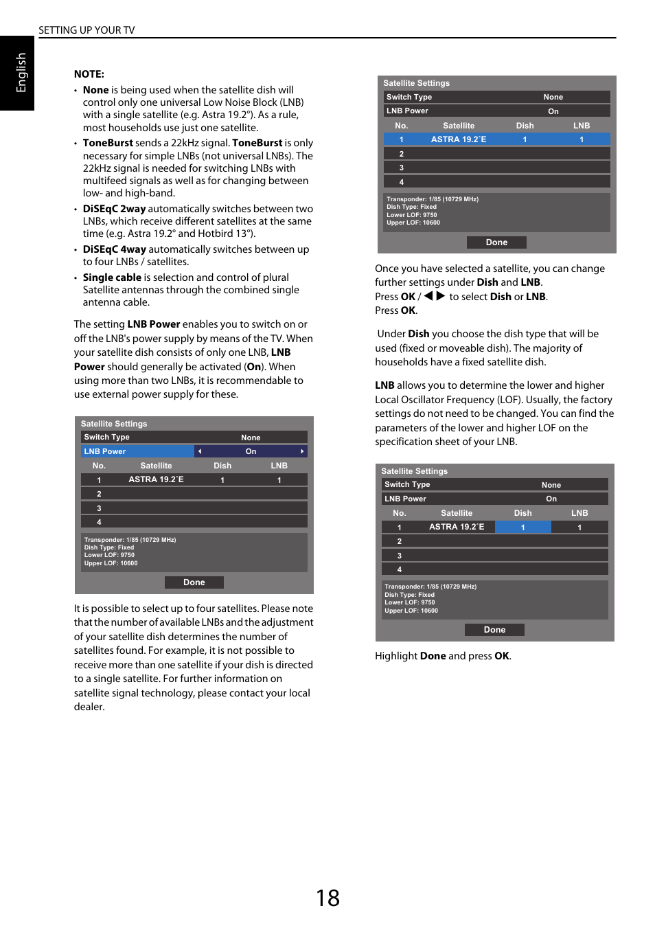 English | Toshiba YL985 User Manual | Page 18 / 102