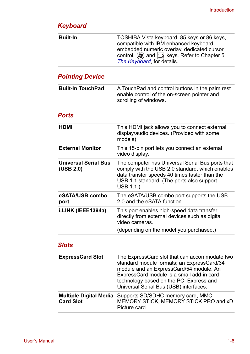 Toshiba Satellite Pro U400 User Manual | Page 24 / 175