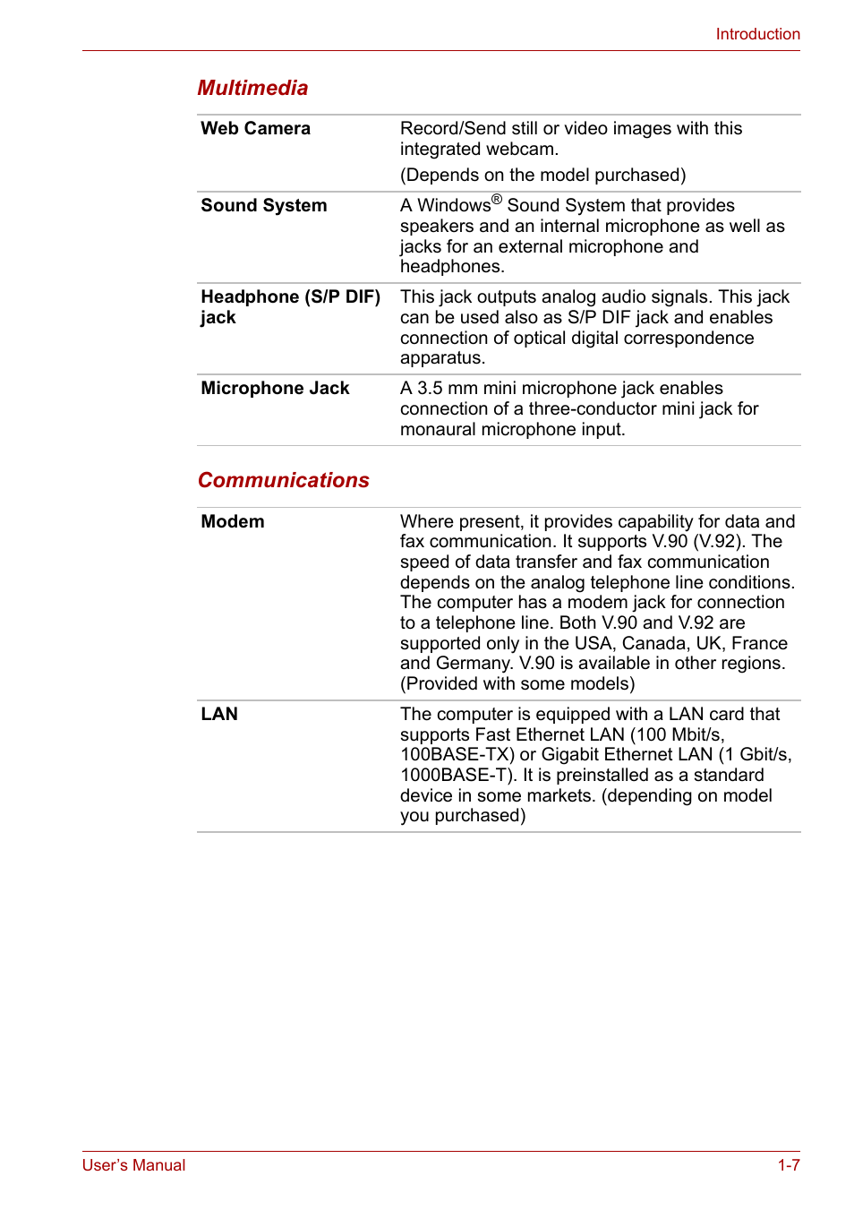Toshiba Satellite Pro U400 User Manual | Page 25 / 175