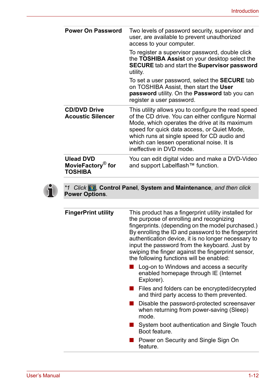 Toshiba Satellite Pro U400 User Manual | Page 30 / 175