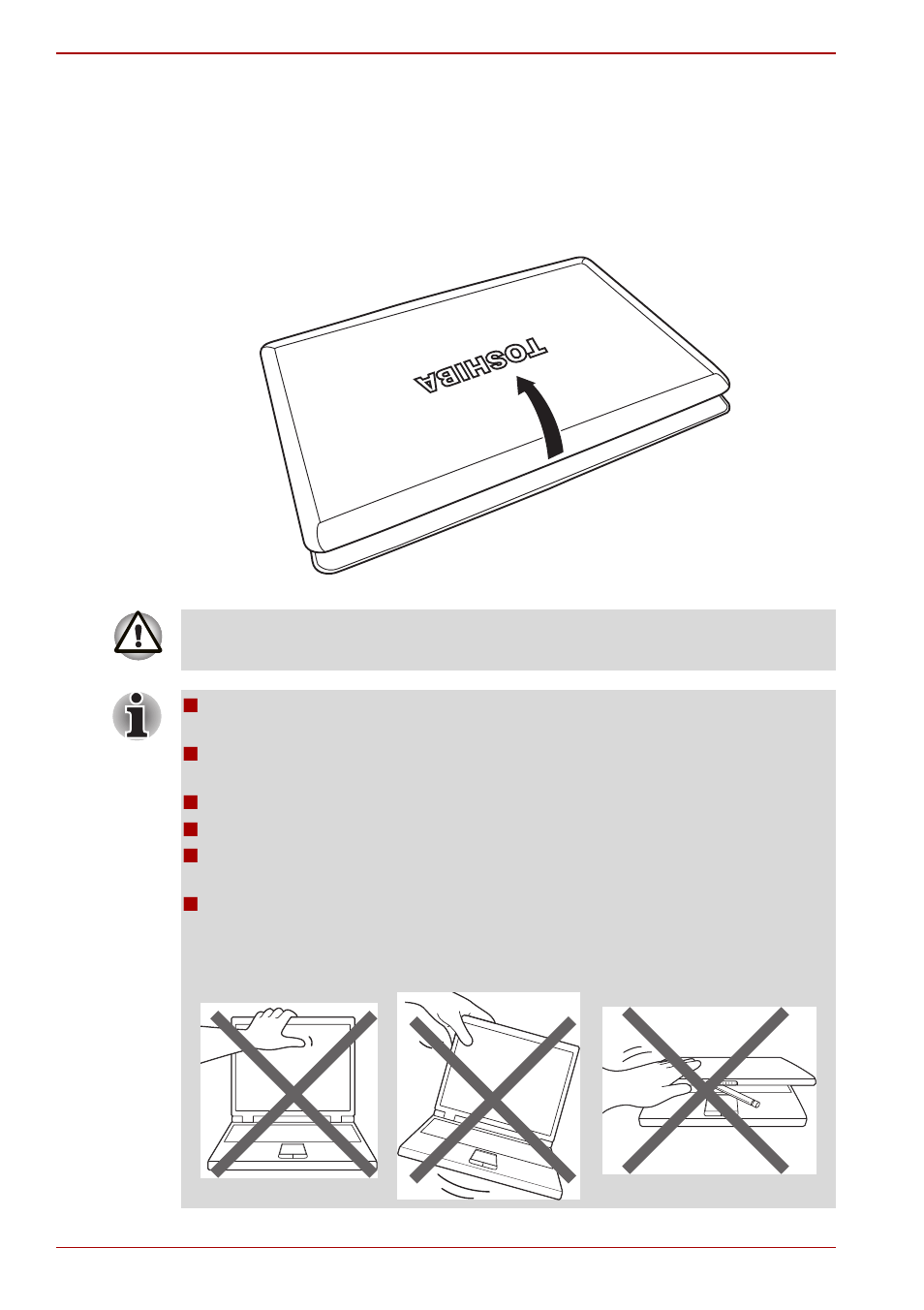 Opening the display, Opening the display -4 | Toshiba Satellite L500D User Manual | Page 58 / 196