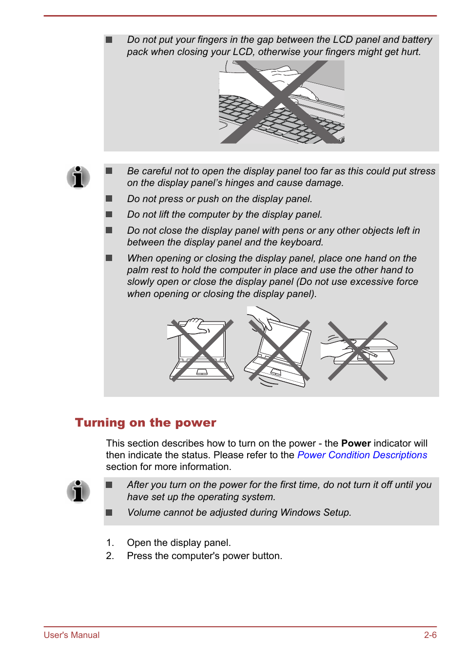 Turning on the power | Toshiba Satellite L70-B User Manual | Page 27 / 143
