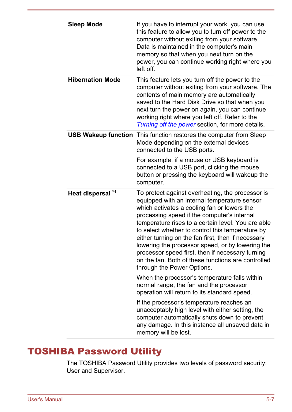 Toshiba password utility, Toshiba password utility -7 | Toshiba Satellite L70-B User Manual | Page 90 / 143
