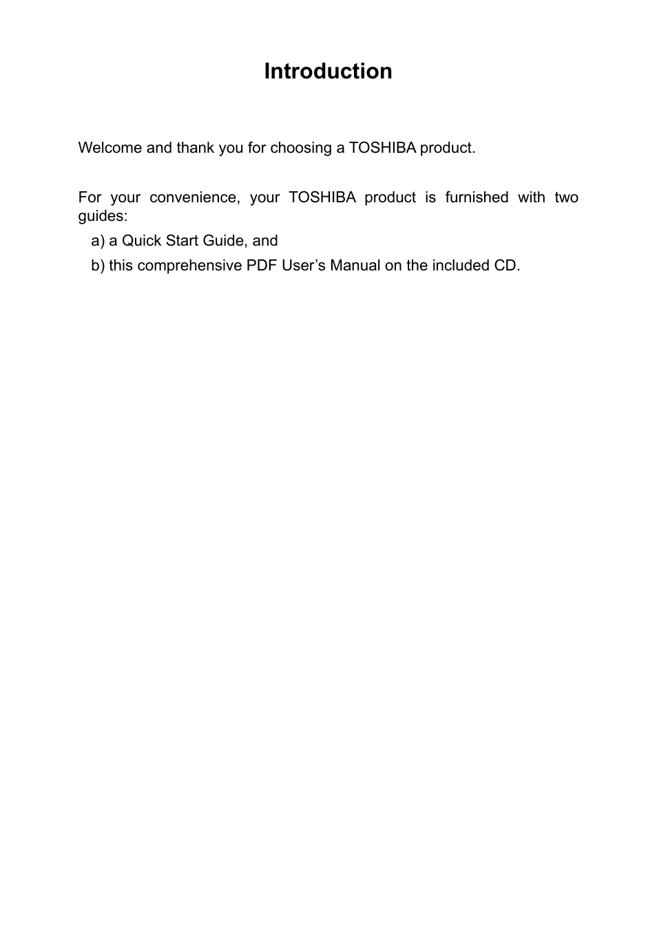 Introduction | Toshiba Camileo H10 User Manual | Page 2 / 71