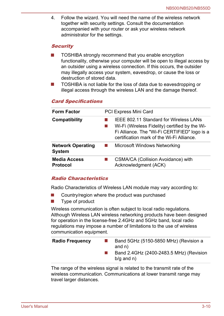 Toshiba NB550D User Manual | Page 44 / 135