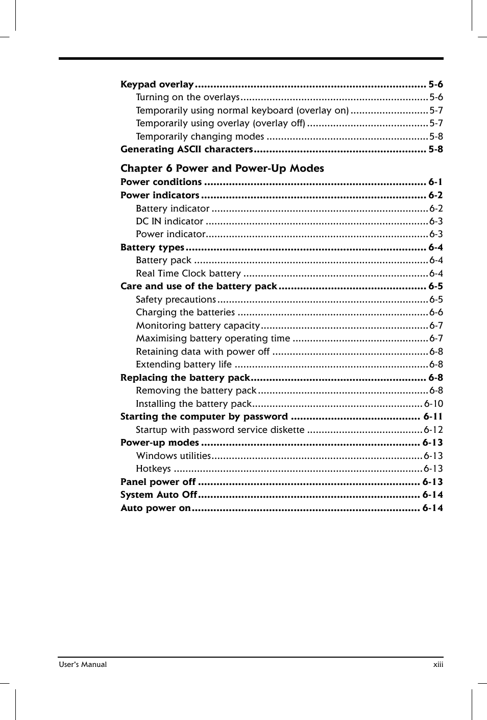 Toshiba Satellite 2650 User Manual | Page 13 / 208