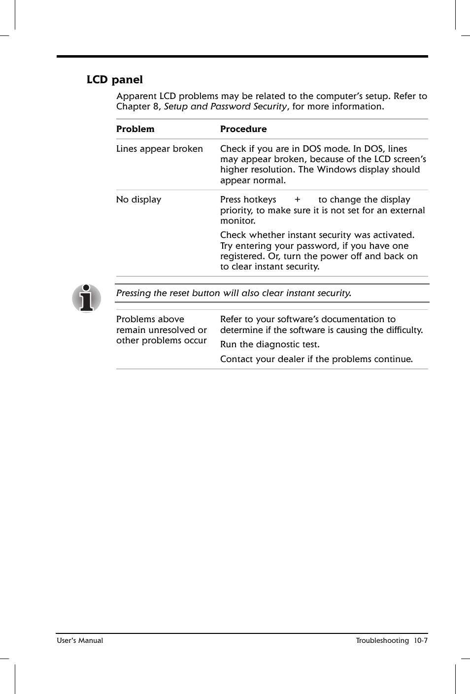 Lcd panel | Toshiba Satellite 2650 User Manual | Page 143 / 208
