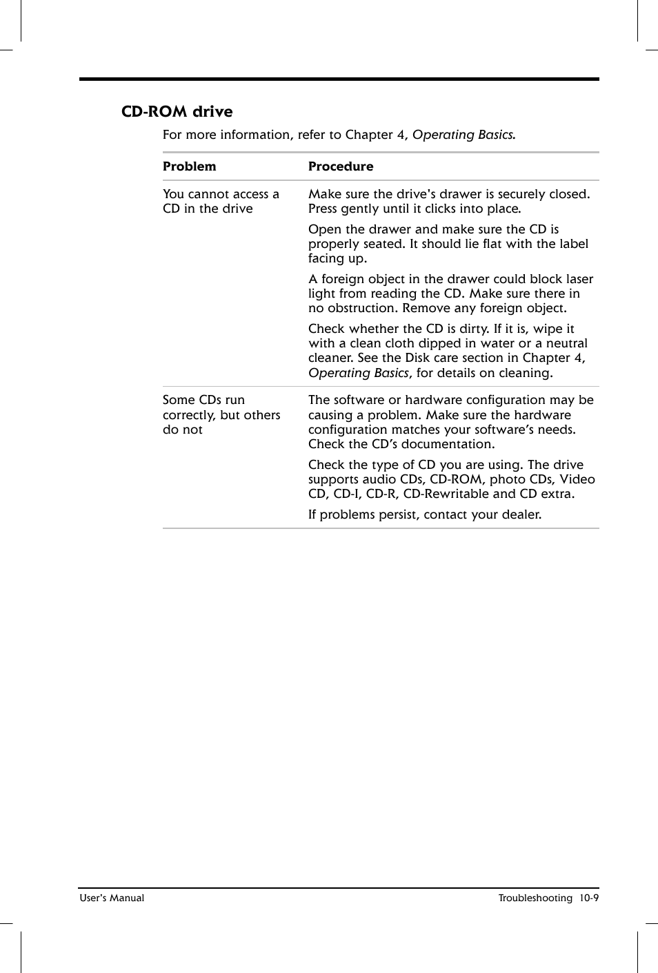 Cd-rom drive | Toshiba Satellite 2650 User Manual | Page 145 / 208