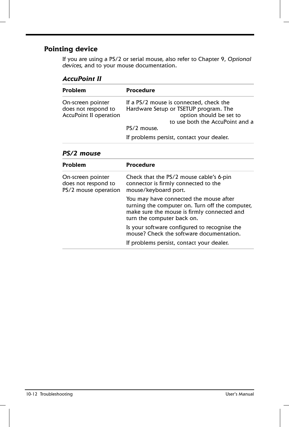 Pointing device | Toshiba Satellite 2650 User Manual | Page 148 / 208