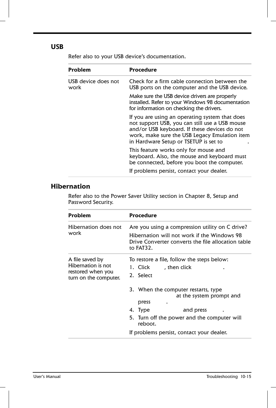 Hibernation | Toshiba Satellite 2650 User Manual | Page 151 / 208
