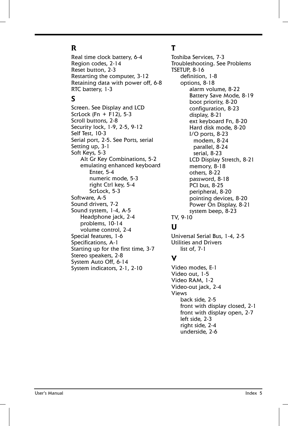 Toshiba Satellite 2650 User Manual | Page 208 / 208