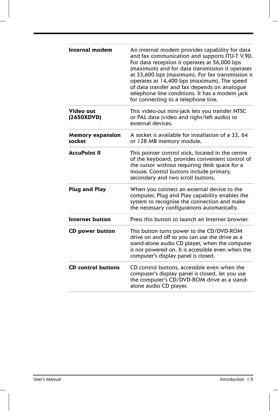 Toshiba Satellite 2650 User Manual | Page 24 / 208