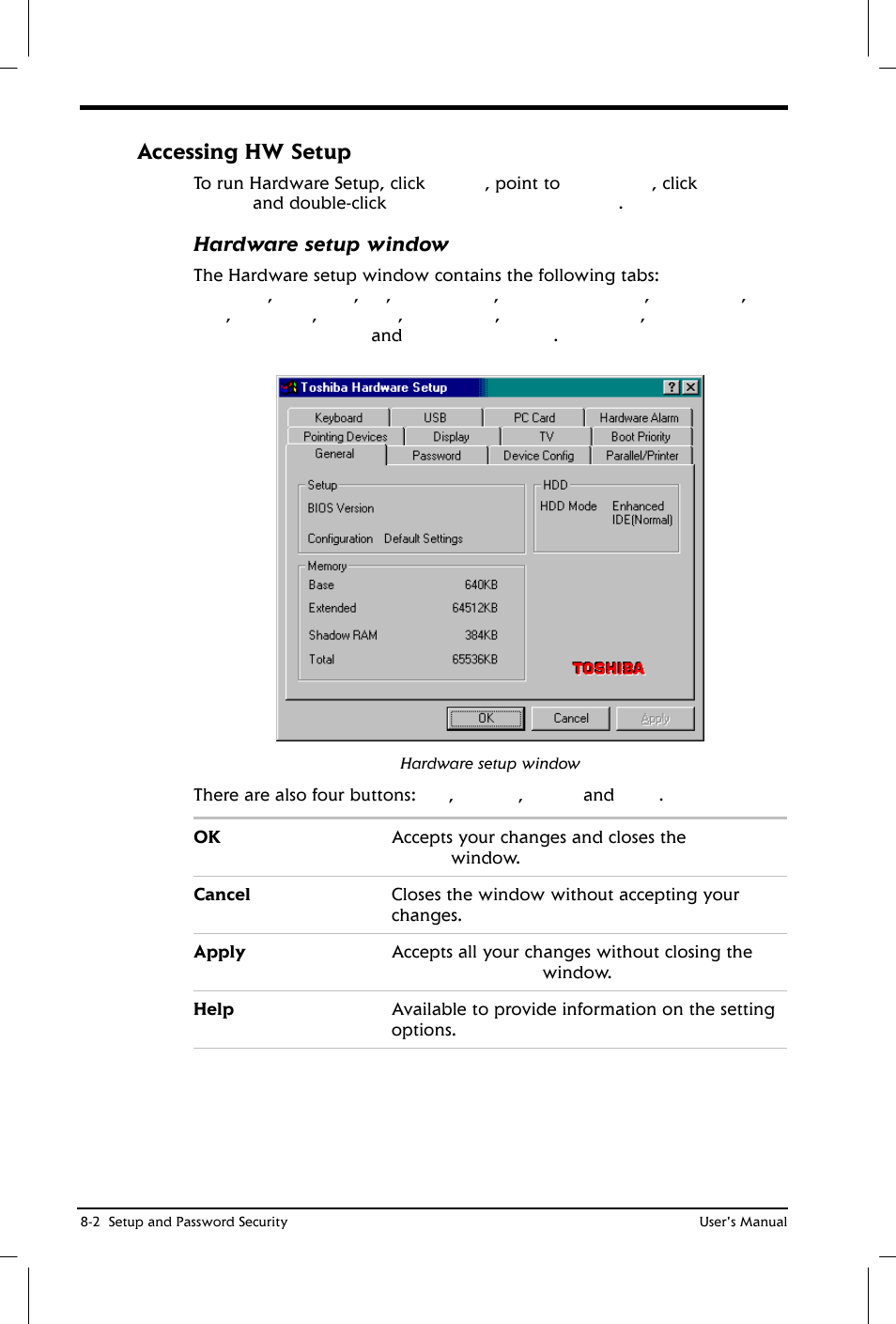 Accessing hw setup | Toshiba Satellite 2650 User Manual | Page 93 / 208