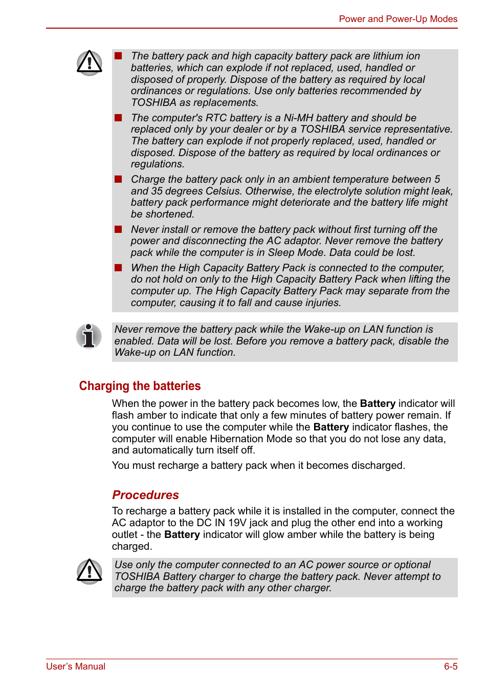 Charging the batteries | Toshiba Satellite Pro L650 User Manual | Page 118 / 171