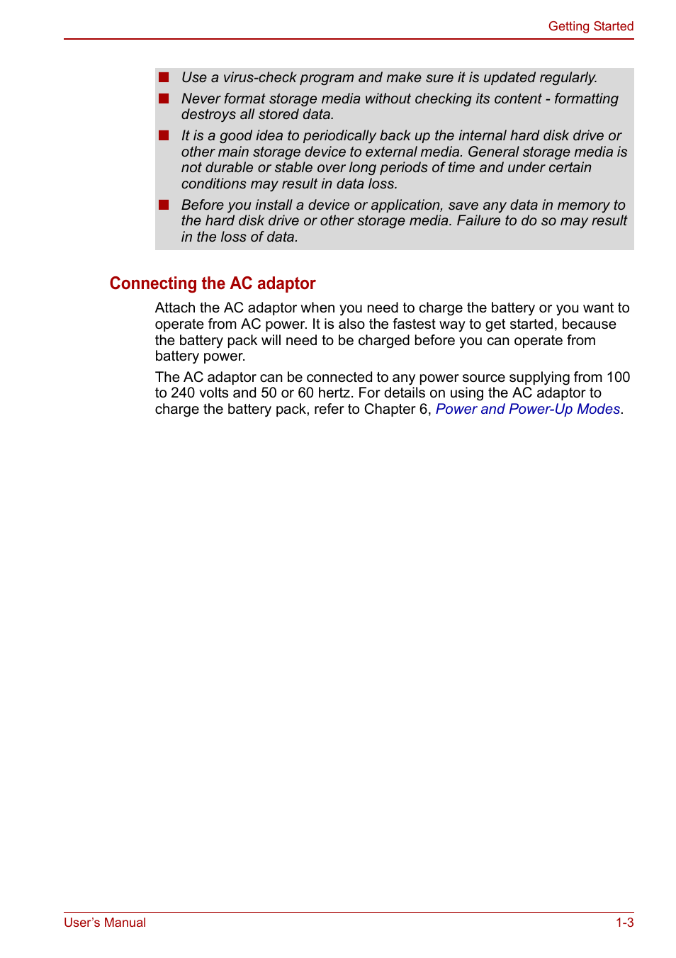 Connecting the ac adaptor | Toshiba Satellite Pro L650 User Manual | Page 22 / 171