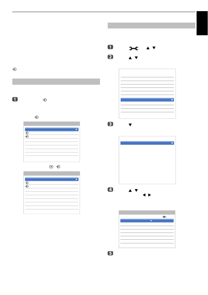 Input selection and av connections, Input selection, Labelling video input sources | Input selection labelling video input sources, Engl ish | Toshiba M8365 User Manual | Page 83 / 103