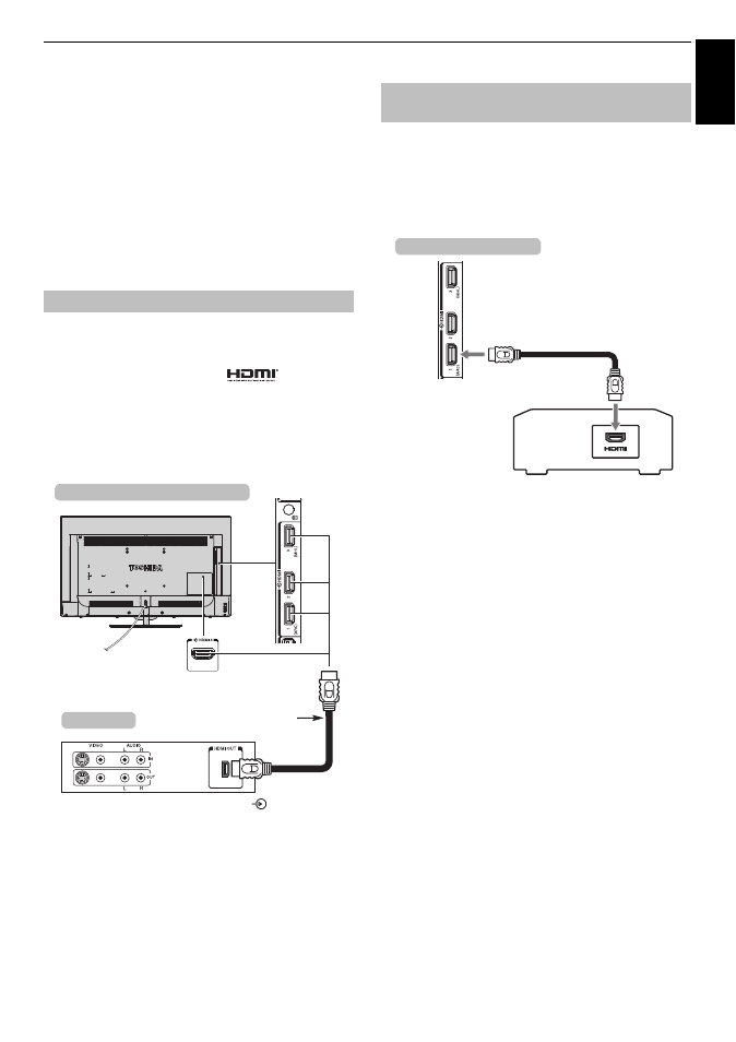 Connecting an hdmi® device, To connect an hdmi device, Hdmi’s arc (audio return channel) feature | Connecting an hdmi, Device | Toshiba M8365 User Manual | Page 9 / 103