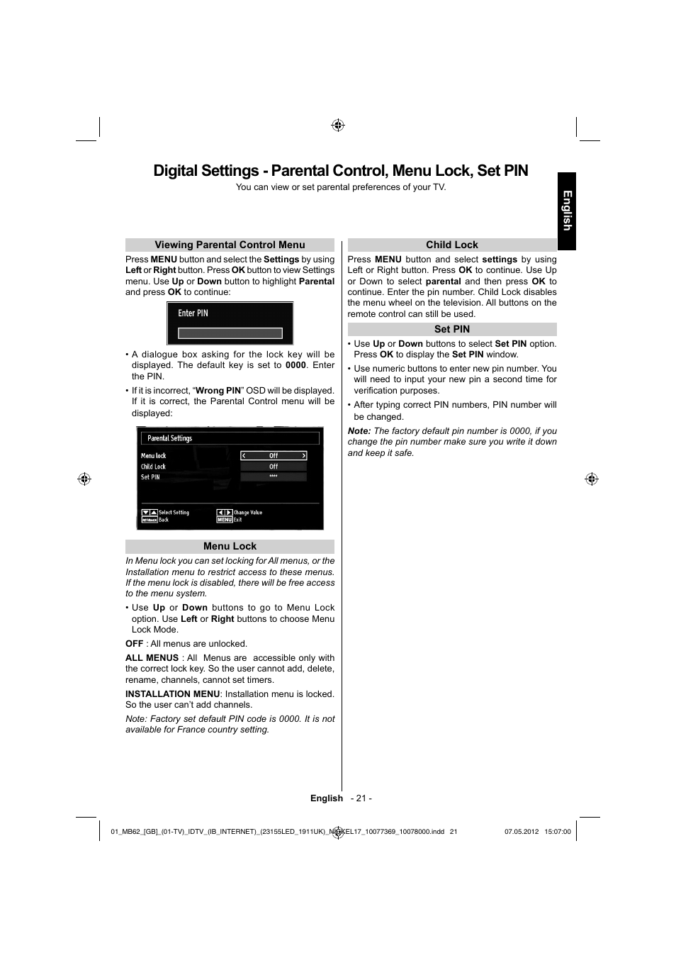 English | Toshiba KL934 User Manual | Page 22 / 55