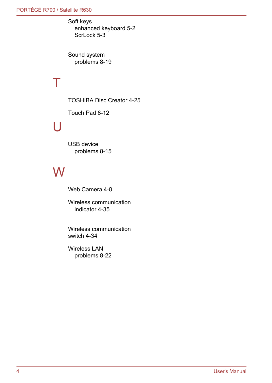 Toshiba PORTEGE R700 User Manual | Page 191 / 191