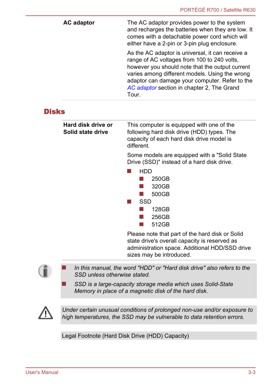 Disks | Toshiba PORTEGE R700 User Manual | Page 48 / 191