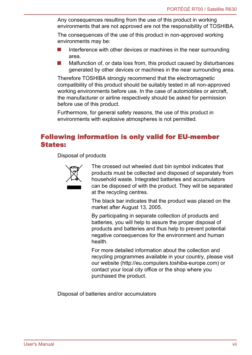 Toshiba PORTEGE R700 User Manual | Page 7 / 191