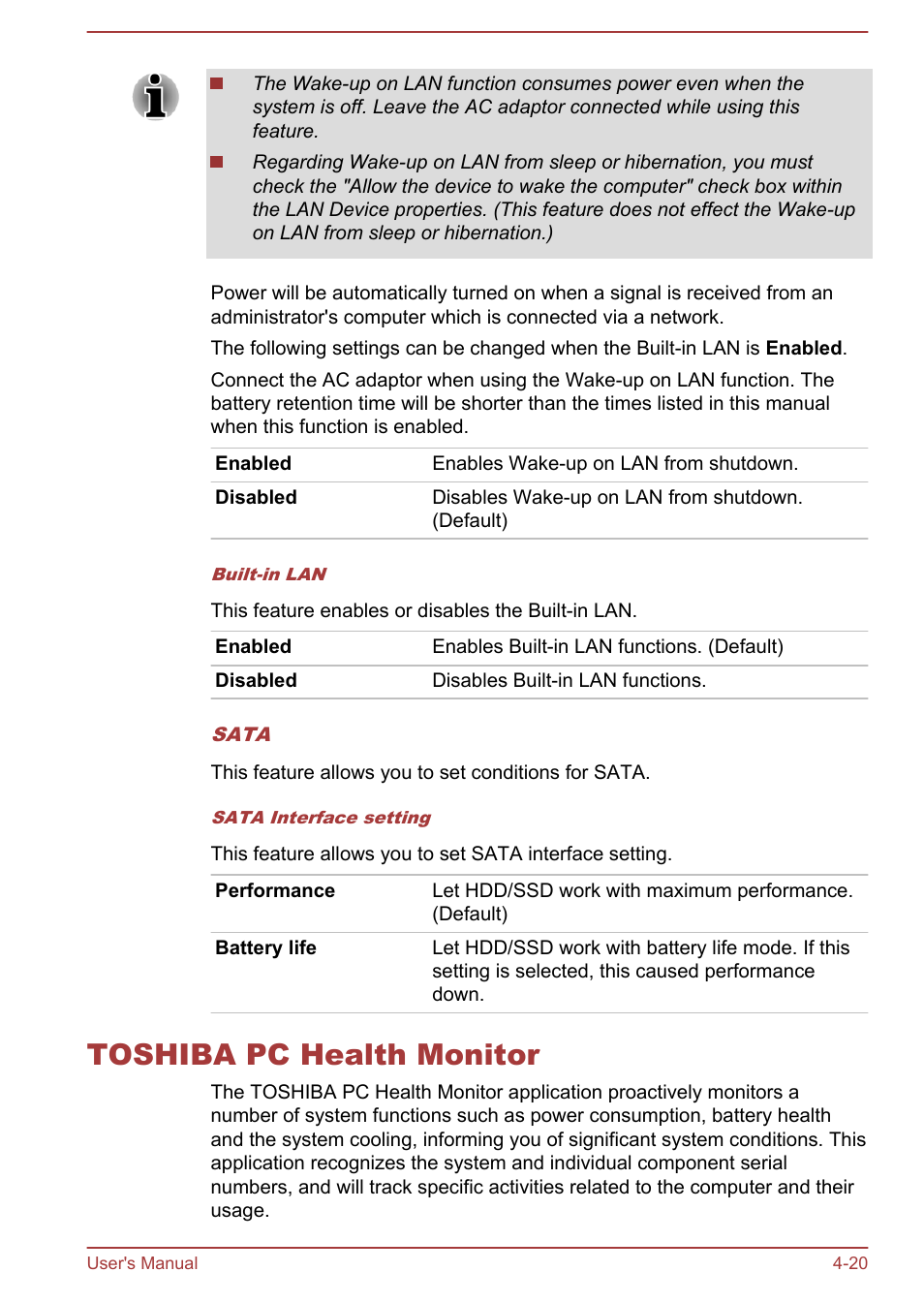 Toshiba pc health monitor, Toshiba pc health monitor -20 | Toshiba Satellite C840 User Manual | Page 103 / 161