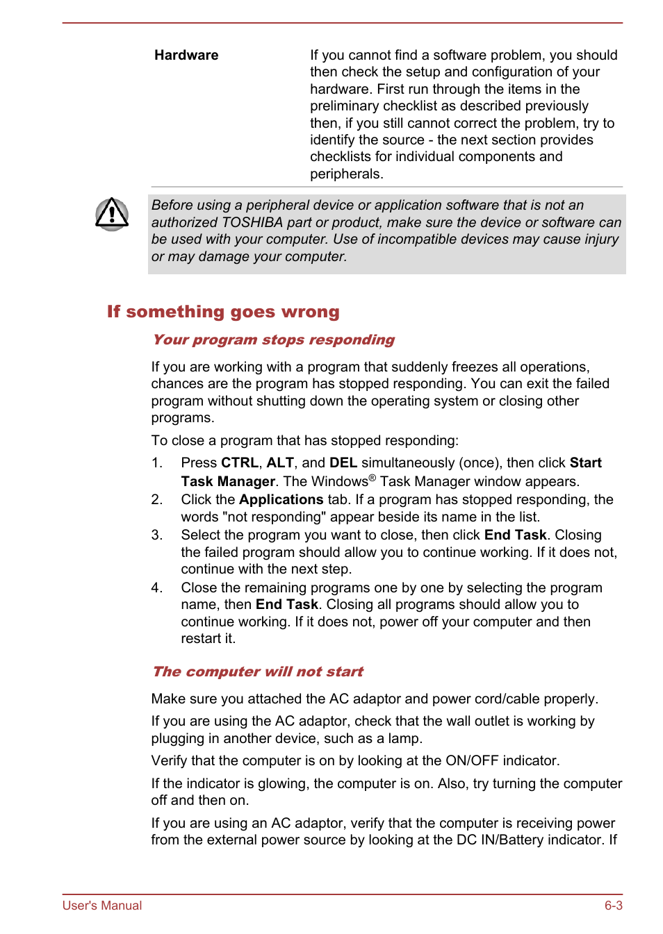 If something goes wrong | Toshiba Satellite C840 User Manual | Page 121 / 161