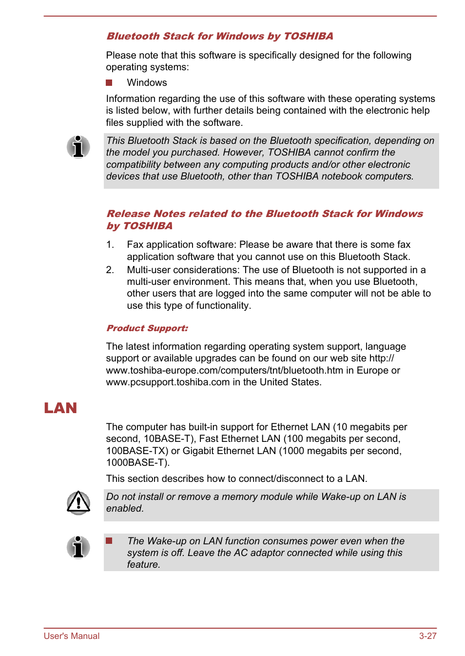 Lan -27 | Toshiba Satellite C840 User Manual | Page 65 / 161