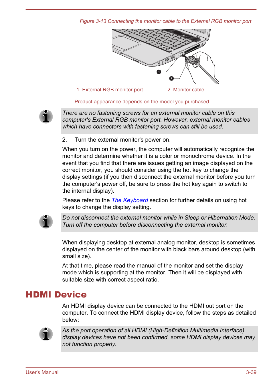 Hdmi device, Hdmi device -39 | Toshiba Satellite C840 User Manual | Page 77 / 161