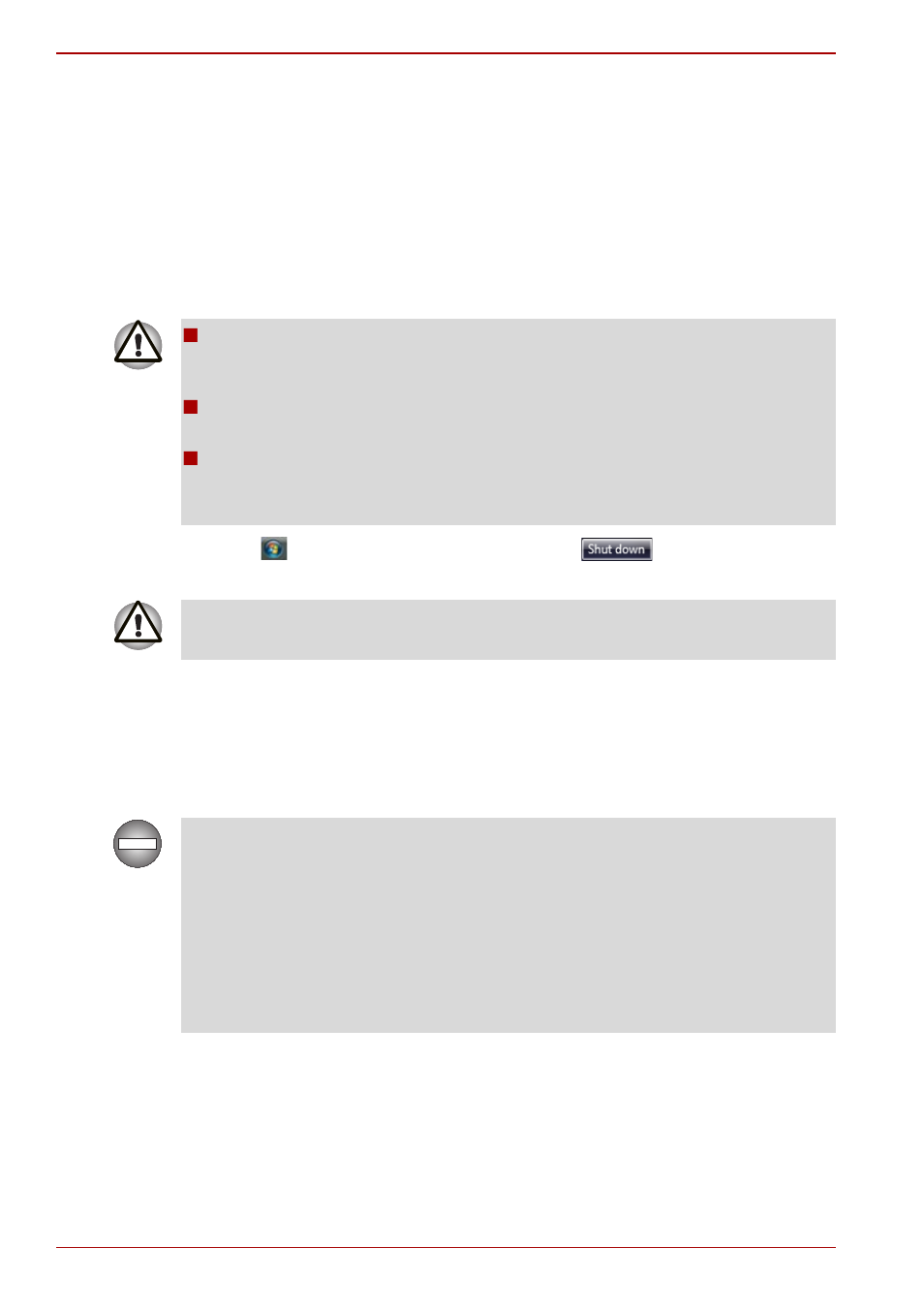 Turning off the power, Turning off the power -6, Shut down mode (boot mode) | Sleep mode | Toshiba Satellite Pro T110 User Manual | Page 50 / 158