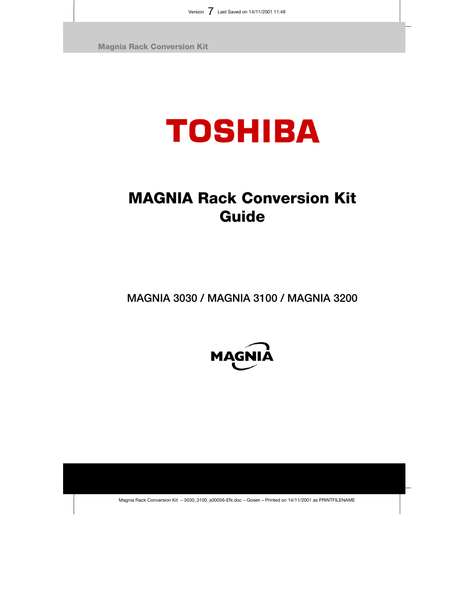 Toshiba Magnia 3200 User Manual | 16 pages