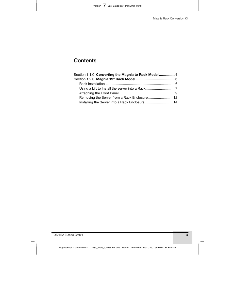 Toshiba Magnia 3200 User Manual | Page 3 / 16