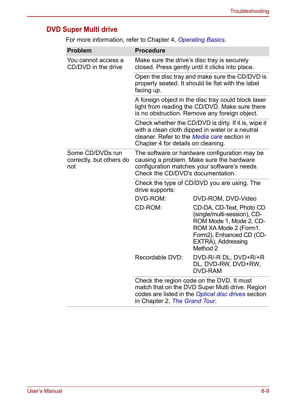 Dvd super multi drive | Toshiba Satellite L670 User Manual | Page 150 / 199