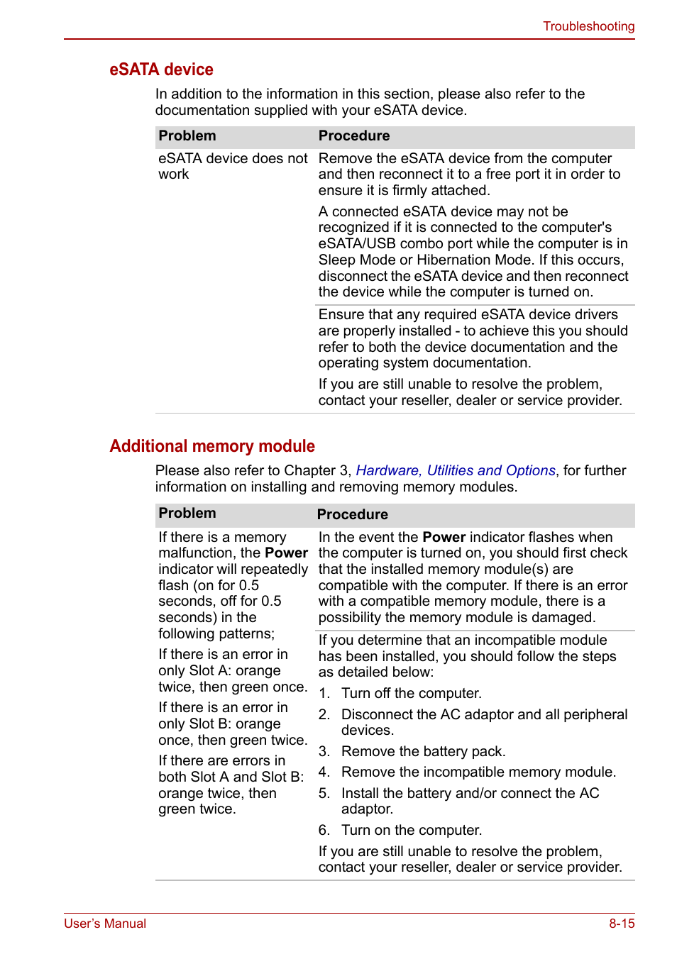 Esata device | Toshiba Satellite L670 User Manual | Page 156 / 199