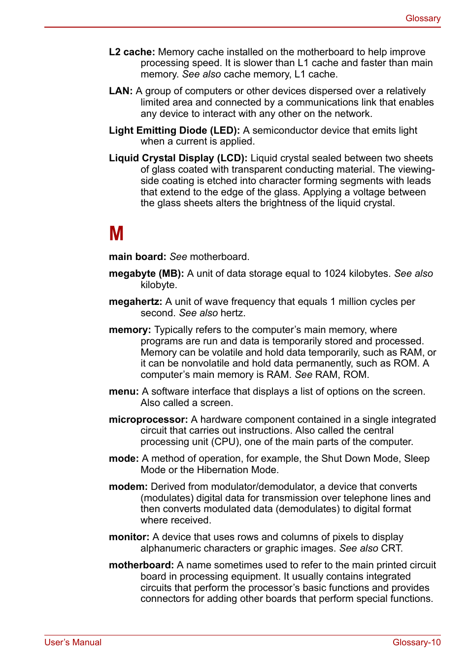 Toshiba Satellite L670 User Manual | Page 191 / 199