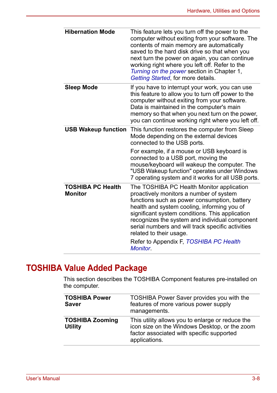 Toshiba value added package, Toshiba value added package -8 | Toshiba Satellite L670 User Manual | Page 59 / 199