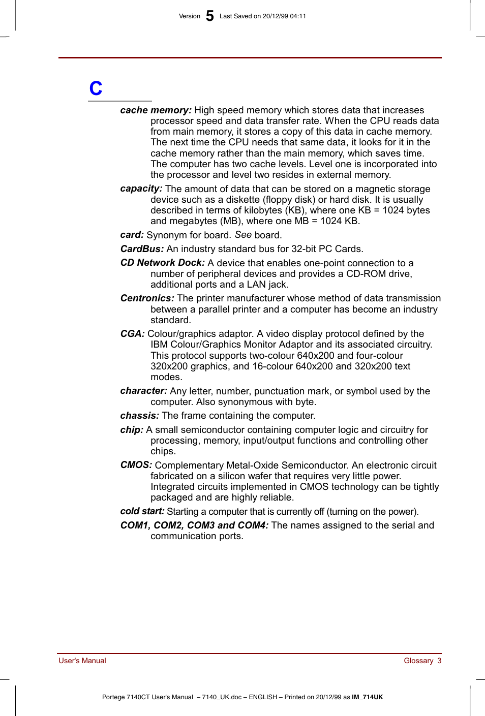 Toshiba Portege 7140 User Manual | Page 179 / 196