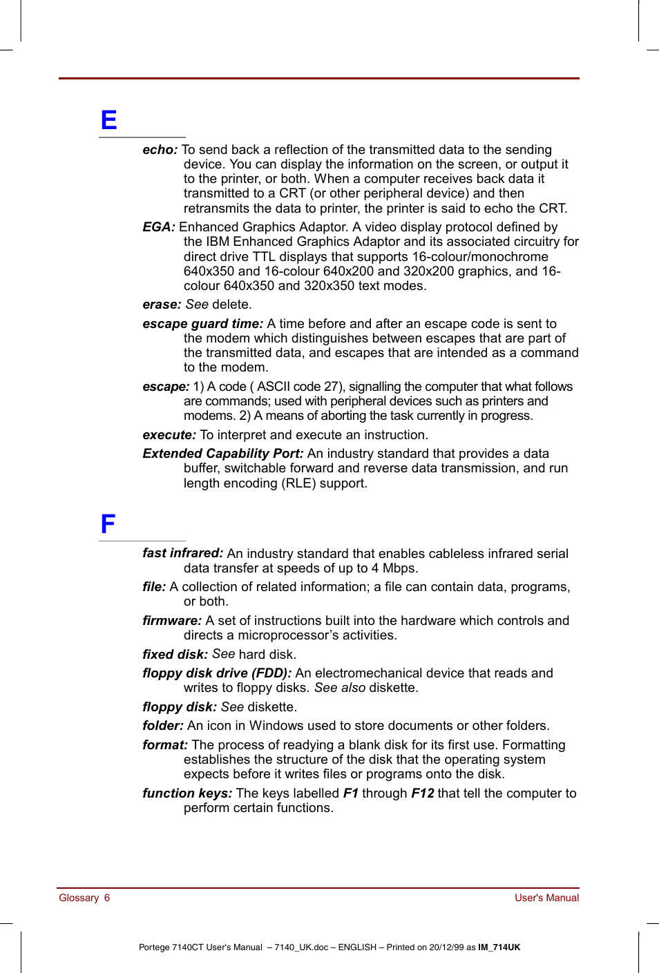 Toshiba Portege 7140 User Manual | Page 182 / 196